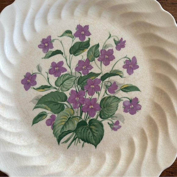 Vintage Royal China Royal Violet Plate Floral Print Large Plate - Picture 2 of 7